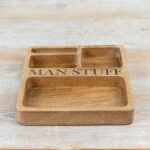 'Men Stuff'' Wooden Tray